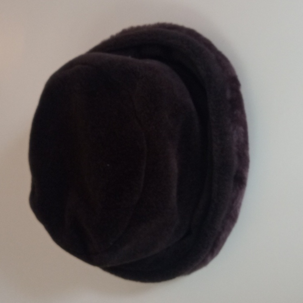 Women's 90's fuzzy brown hat vintage retro